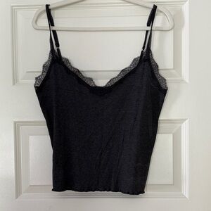 NWOT J. Crew Fine rib lace-trim tank top